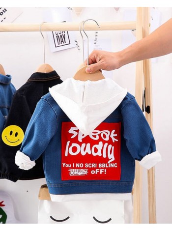 Дитяча куртка джінсовку з капюшоном